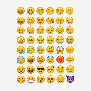 iphone苹果emoji表情贴纸qq表情diy相册纪念册日记本贴纸