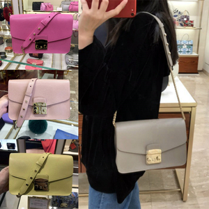 正品代购 furla/芙拉女包metropolis链条包中号 小方包单肩斜挎包