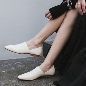 软皮单鞋女平底圆头热门店铺