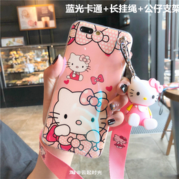 蓝光卡通oppor15手机壳r11s硅胶r9splus挂绳x