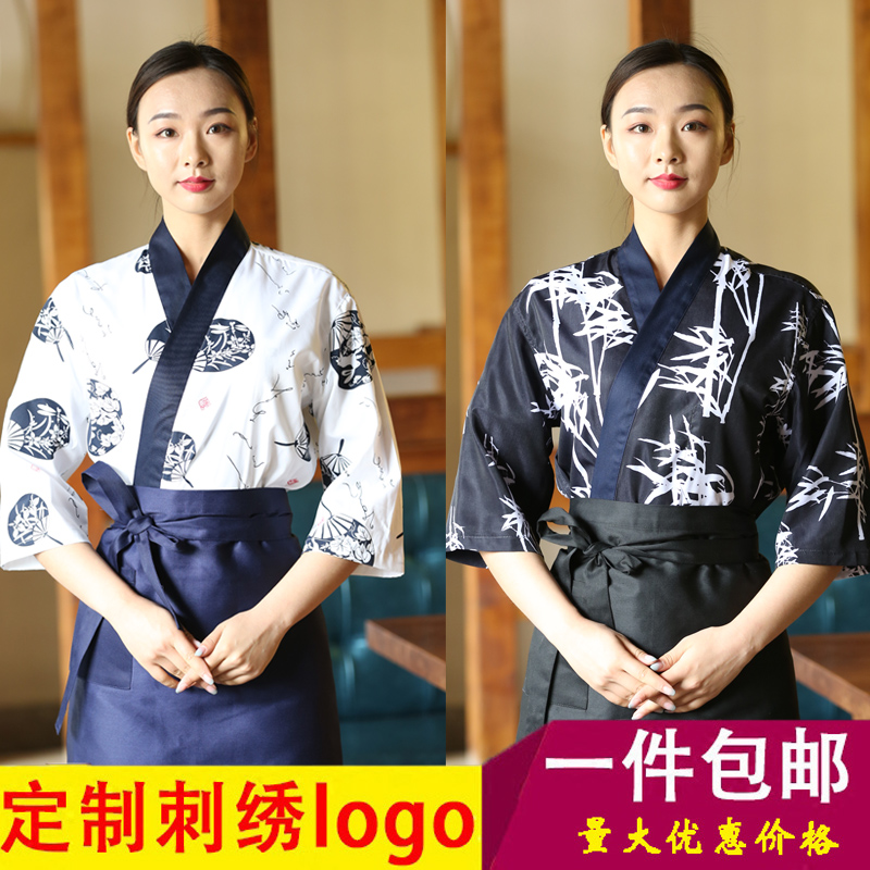 定制日式厨师服装韩国日本料理寿司店餐厅厨房男女服务员工作制服