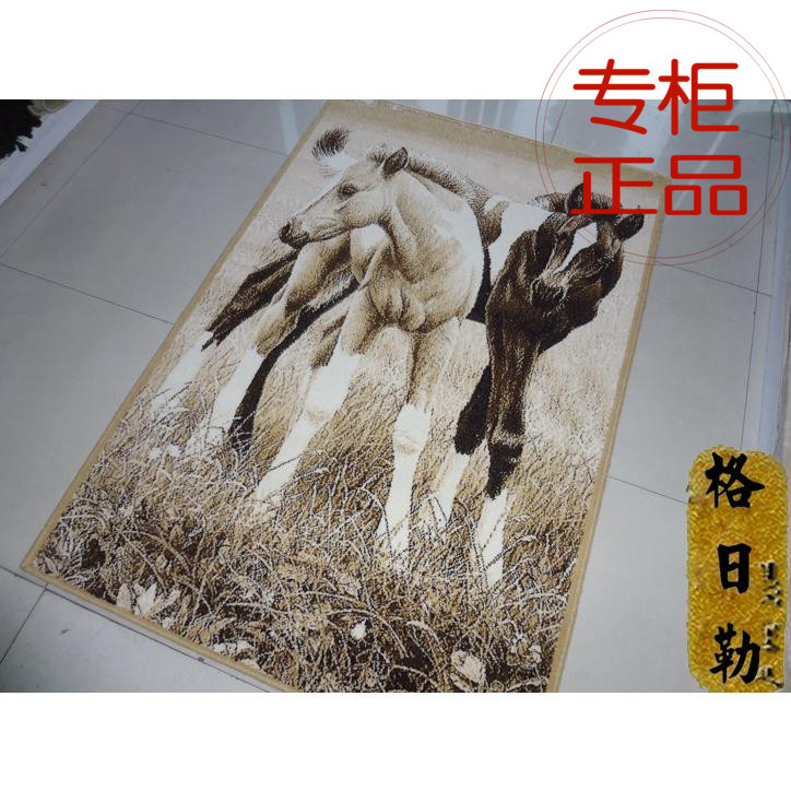 正2013新货上架蒙古国纯羊毛挂毯壁毯（草原小马驹）1*1.5米包邮