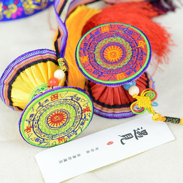 广西壮族传统民间手工艺品 壮锦壮绣布艺铜鼓 民族创意礼品 包邮