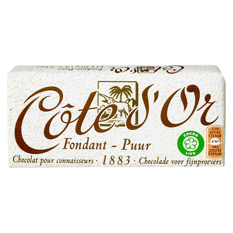 比利时进口巧克力CoteD'or克特多金象纯味巧克力150g排块巧克力