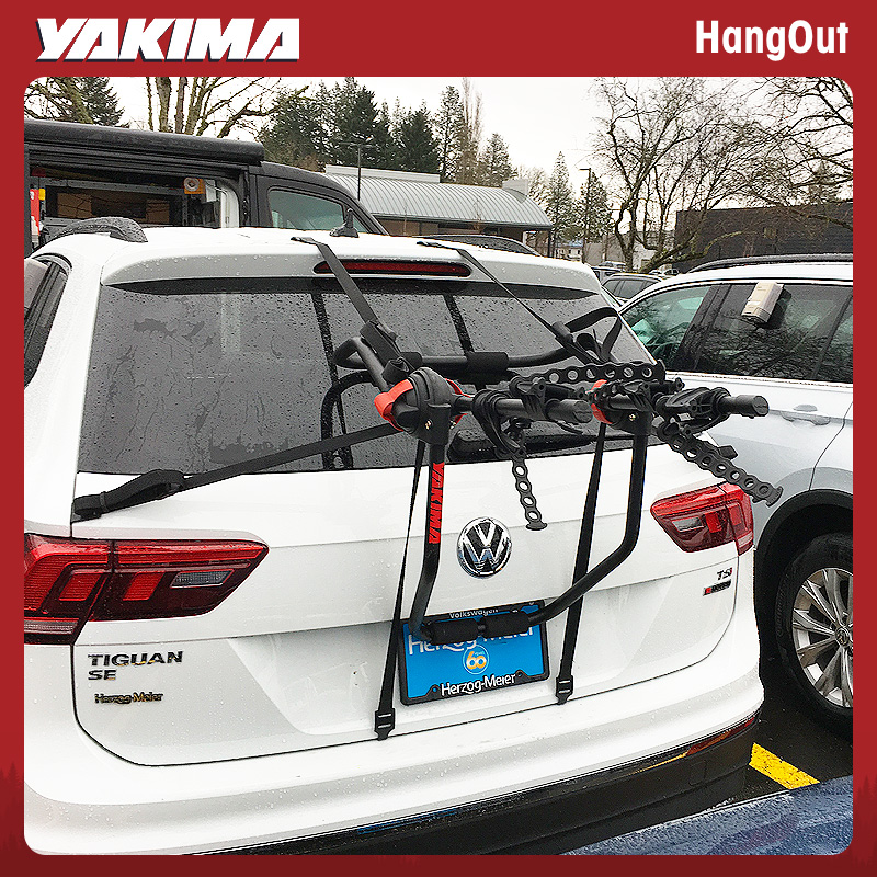 美国yakima汽车车载自行车架hangout后挂后备箱式轿车SUV悬挂尾架