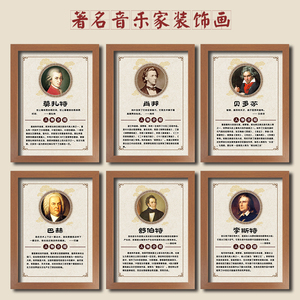 贝多芬郎朗音乐家装饰画肖邦钢琴行乐器学校教室壁 span class=h>挂画