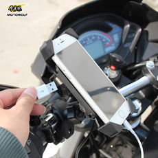 摩托车手机支架越野跑车固定架GPS导航仪山地车载夹USB充电器通用