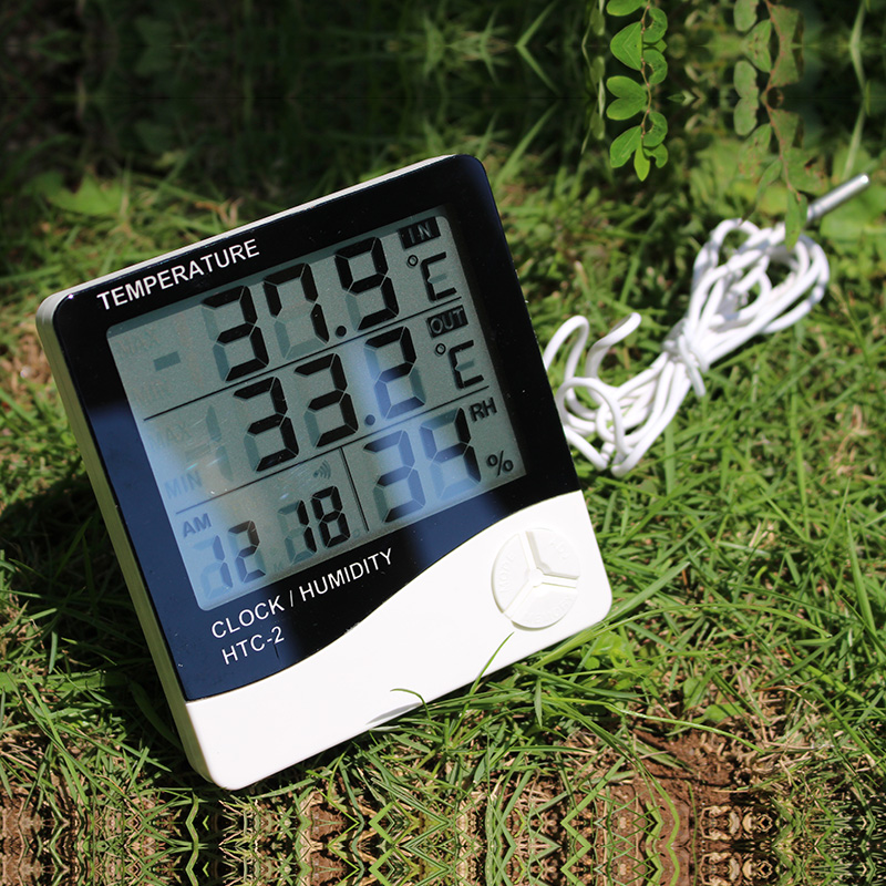 温度湿度计HTC-1室内外电子干湿温度计HTC-2带线探头数显温湿度计