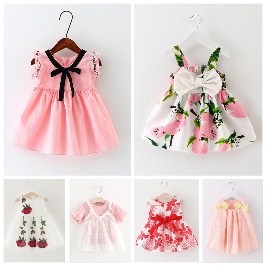 0-4岁女童连衣裙1女宝宝夏装背心裙2婴儿童装公主裙子3小童吊带裙