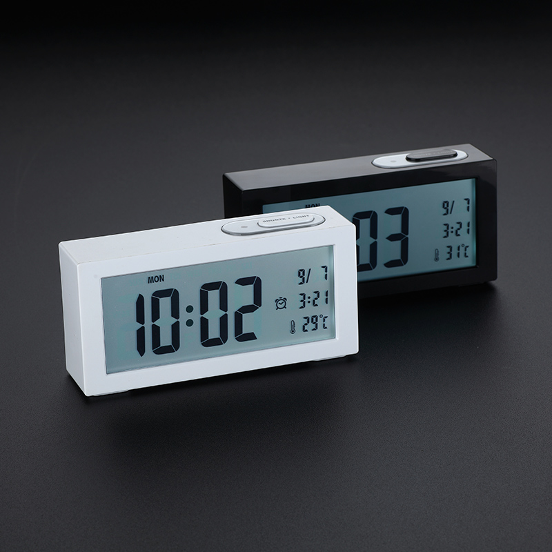 LCD数字闹钟创意简约学生床头卧室静音夜光时钟表温度电子小闹钟