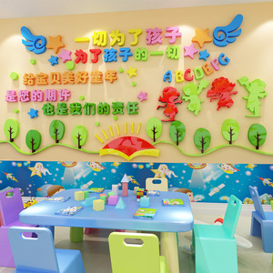 幼儿园培训班级 span class=h>艺术 /span>学校教室走廊墙面装饰标语