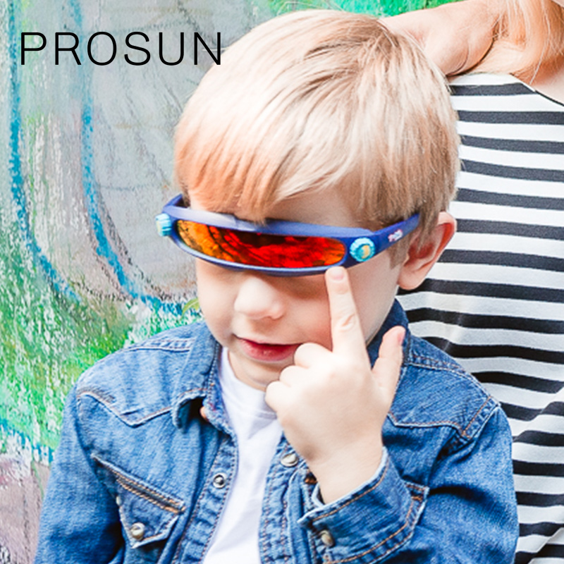 Prosun保圣儿童太阳镜 X战警镭射眼卡通墨镜儿童偏光镜PK1503