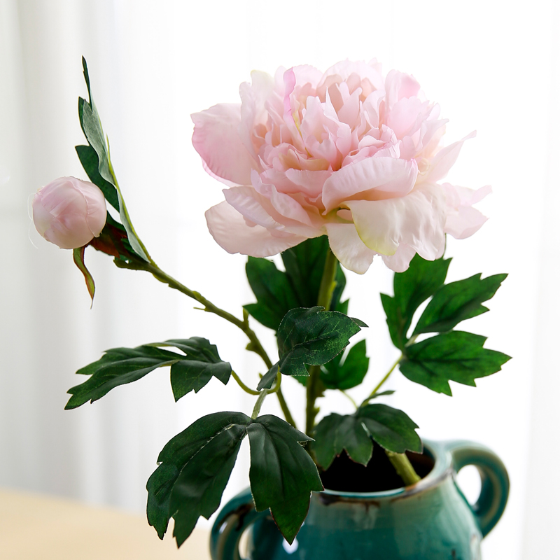 客厅软装牡丹花 仿真花艺假花 插花单支道具花芍药绢花婚庆装饰花