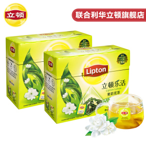 lipton立顿乐活茉莉花茶三角茶包袋泡茶冲泡花草茶叶20包*2盒