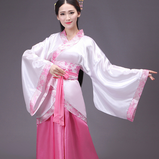 中国风舞蹈服改良班传统复古影视剧古装女汉服抹胸舞会七仙女白娘