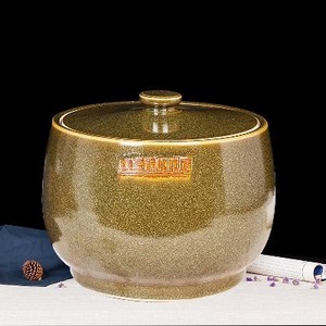 景德镇陶瓷米缸茶叶末釉米桶水缸油缸泡菜酒坛茶缸10/20/50/100斤