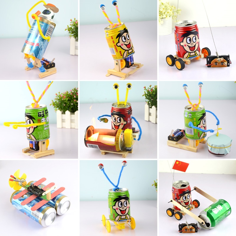 机器人男孩废物利用玩具成品12岁 小学生手工科技小制作创意发明