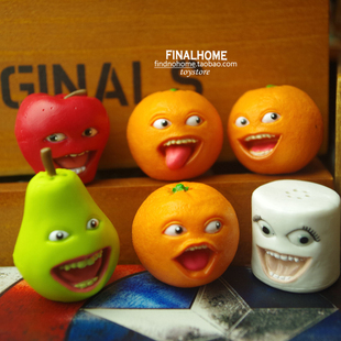 正版散货 烦人的橘子 annoying orange 贱萌搪胶摆件公仔玩具指偶