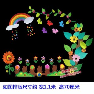 幼儿园主题墙墙贴装饰小学班级文化墙黑板报装饰教室布置材料创意