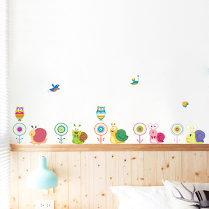 卡通可爱小蜗牛小动物 span class=h>儿童 /span>房幼儿园墙面背景