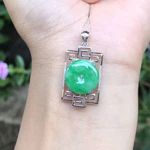 平安扣翡翠玉石冰糯种图片