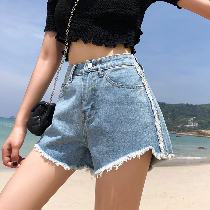 真维斯官方正品牛仔短裤女2019夏季新款高腰显瘦韩版宽松外穿网红