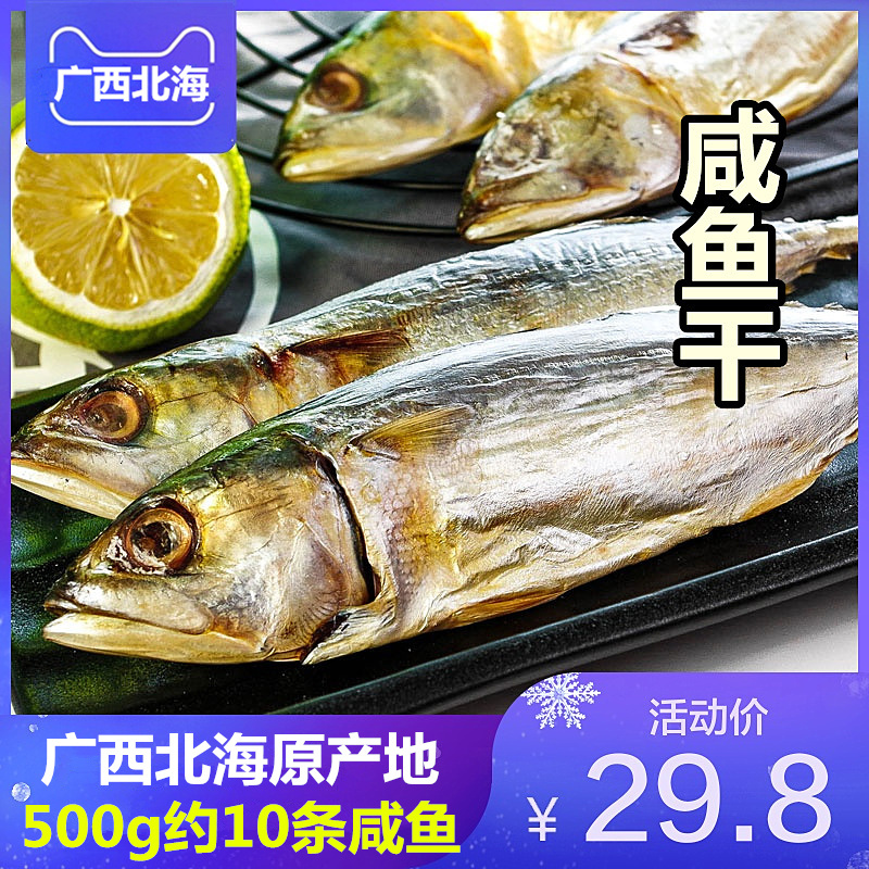 广西北海咸鱼干500g 特产海鲜干货海产品野生海鱼干 清蒸鱼砂锅鱼