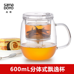 span class=h>尚明/span>s023耐热玻璃过滤泡茶器花茶杯600ml玲珑杯