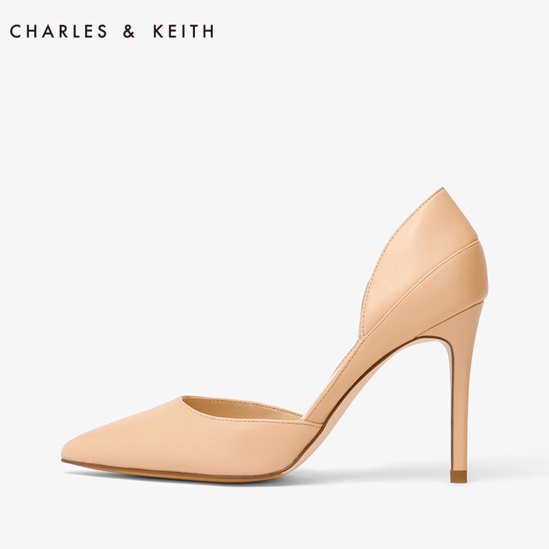 CHARLES＆KEITH奥赛鞋CK1-60280121欧美通勤风细高跟鞋