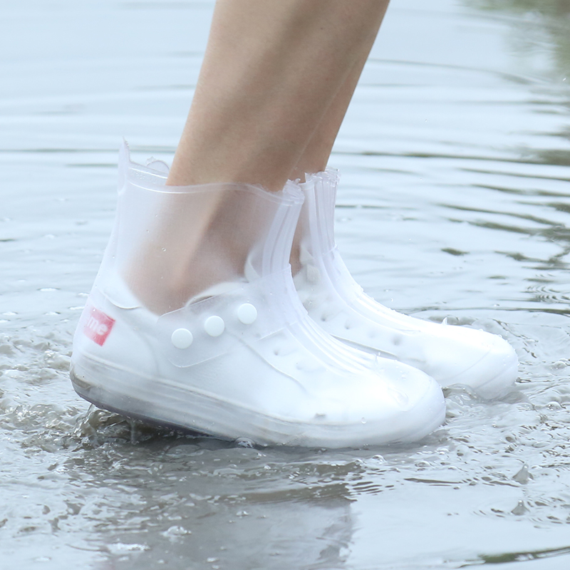 下雨防雨鞋套男女韩国可爱透明雨鞋套防水雨天防滑加厚底耐磨成人