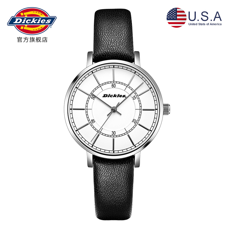 美国Dickies手表 时尚休闲女表石英表 女士手表皮带腕表 dwCL-35