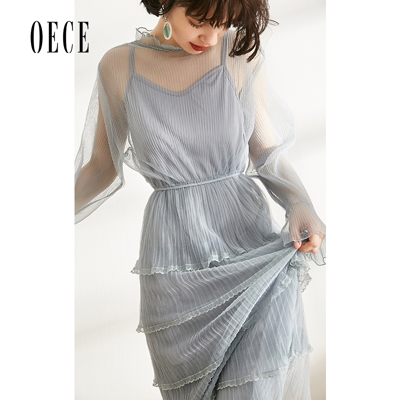 Oece2019春装新款 很仙的法国小众连衣裙女春秋复古裙法式裙子夏