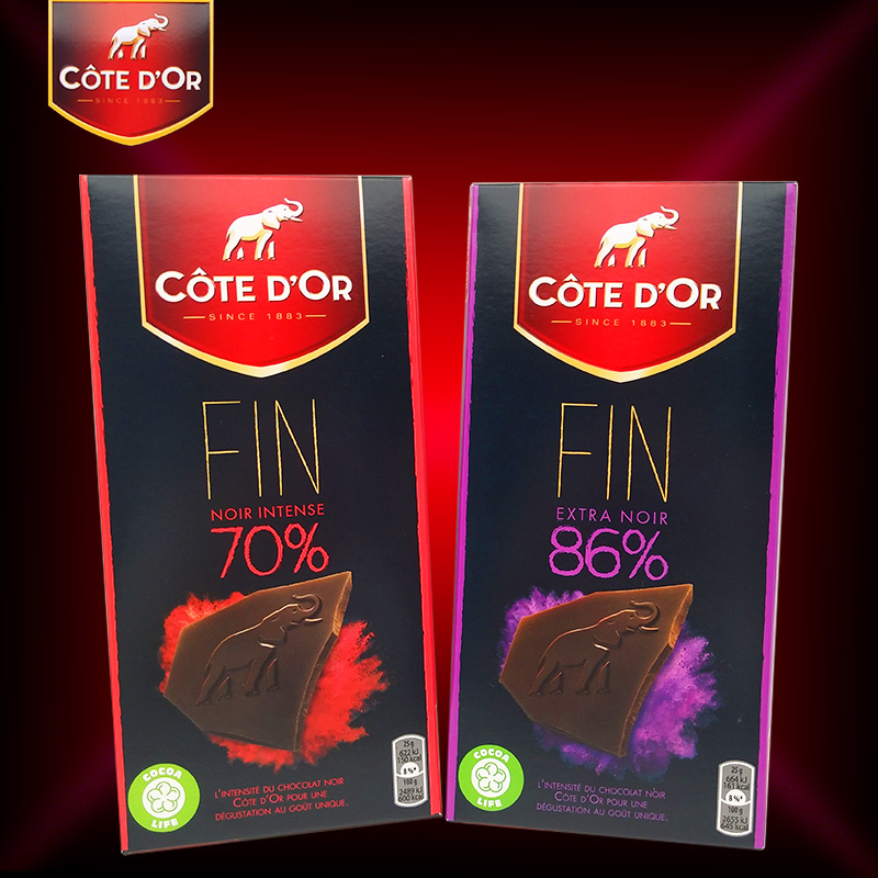 比利时进口巧克力 克特多金象86%70%可可黑巧克力100g 零食