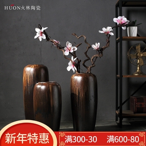 中式陶瓷花瓶落地图片