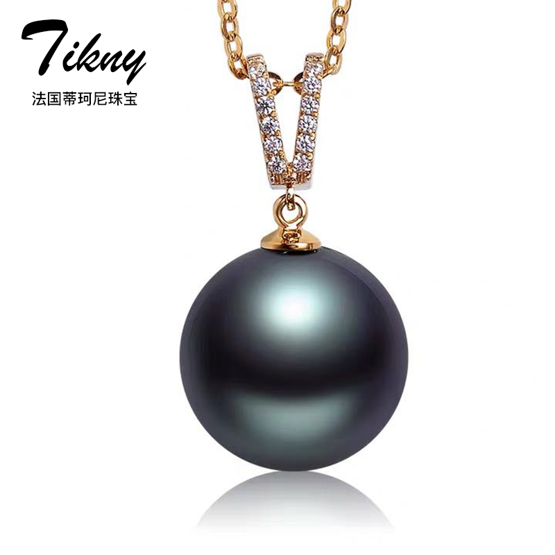 法国轻奢珠宝品牌Tikny蒂珂尼大溪地黑珍珠项链【戴妃系列】