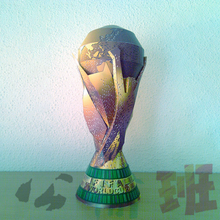 大力神杯fifa2018世界杯奖杯纪念品手工制作纸模型摆件