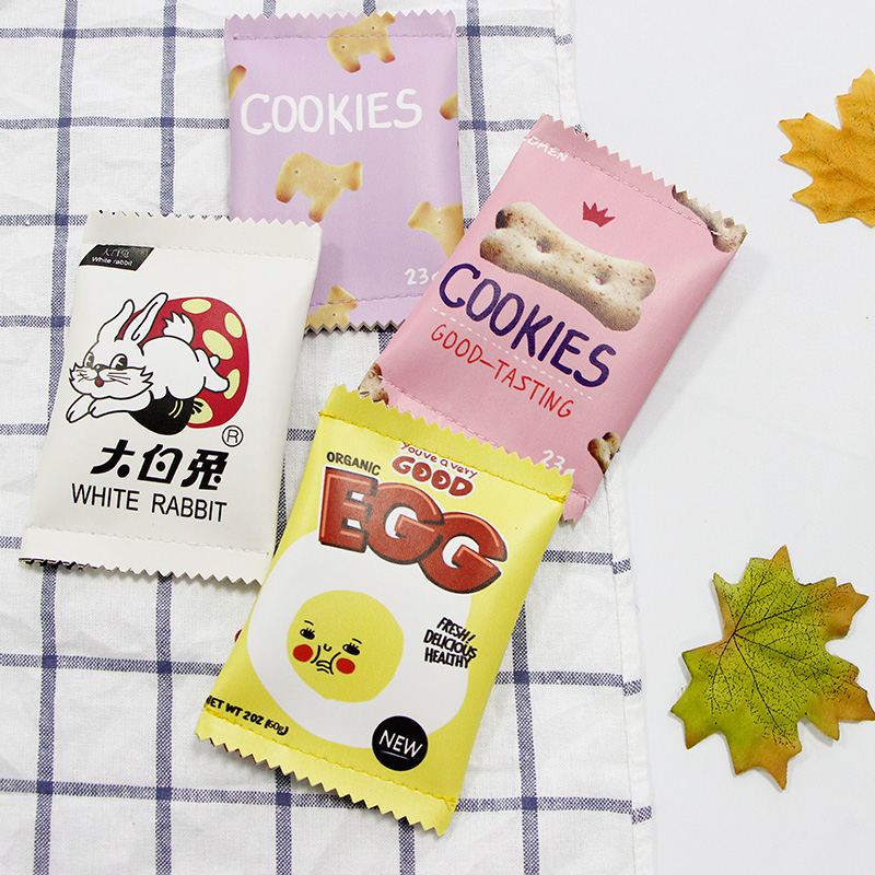 韩国创意趣味起司零食PU零钱包零钱袋钱包硬币包大白兔奶糖零钱包
