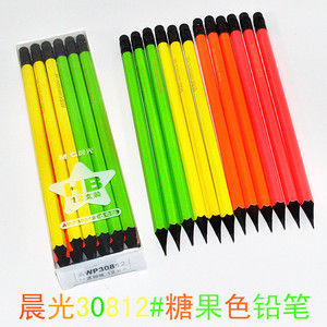 晨光文具荧光糖果色hb span class=h>木杆 /span> span class=h>铅笔 