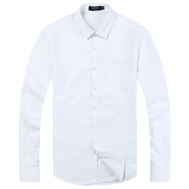 正品ARROW衬衫美国箭牌衬衫加厚加绒保暖衬衫男士长袖衬衫白色