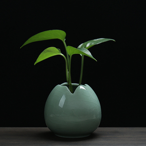 花瓶小清新青瓷客厅摆件简约小花器家居装饰品水培花插花瓶陶瓷花瓶装饰品