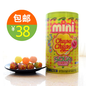 泰国原装进口chupa chups迷你珍宝珠酸甜水果味棒棒糖 50支包邮 $ 38.