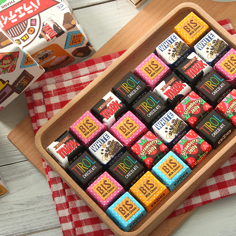 日本进口零食 松尾Tirol多彩巧克力27枚精美礼盒装送女友可爱糖果