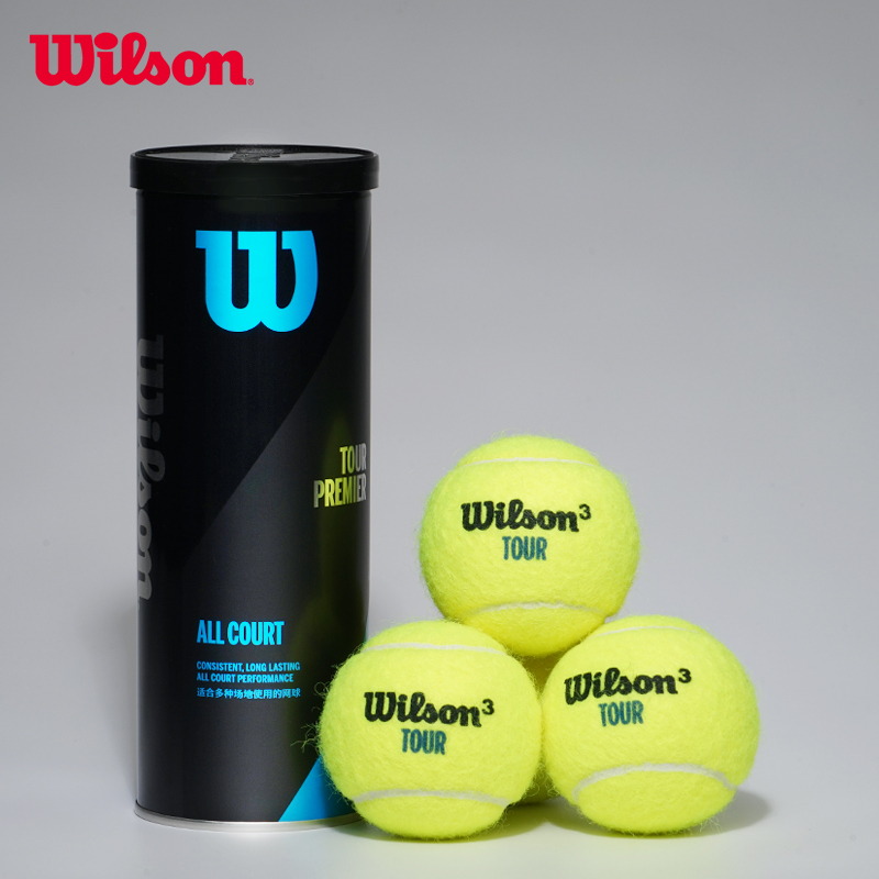 正品威尔逊wilson网球澳网美网用球铁罐胶罐比赛初学训练用
