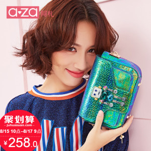 aza2017新款女包夏季韩版单肩小方包迷你链条包阿扎百搭斜挎包女d单肩包女