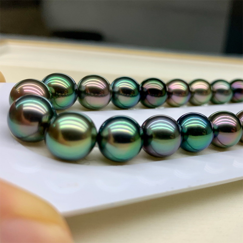 海臣珍珠 已售欣赏 Ji限版炫彩精灵大溪地彩色项链9-10.3mm圆形