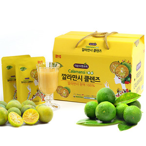 现货包邮 韩国进口calamansi无添加100%卡曼橘果汁饮料整箱30包