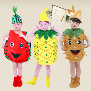 元旦儿童亲子服水果蔬菜表演服幼儿 span class=h>环保 /span>服时装