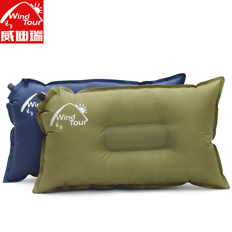 WindTour/威迪瑞户外充气枕头 旅行枕便携靠腰充气枕自动充气枕头
