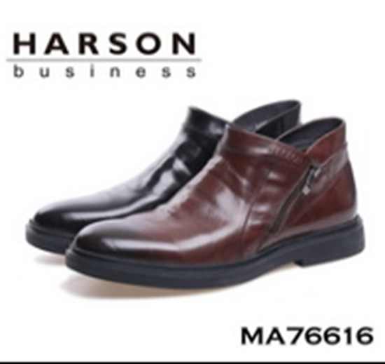 哈森男鞋 2018冬新款 Harson专柜正品 商务正装男鞋皮鞋 MA86658