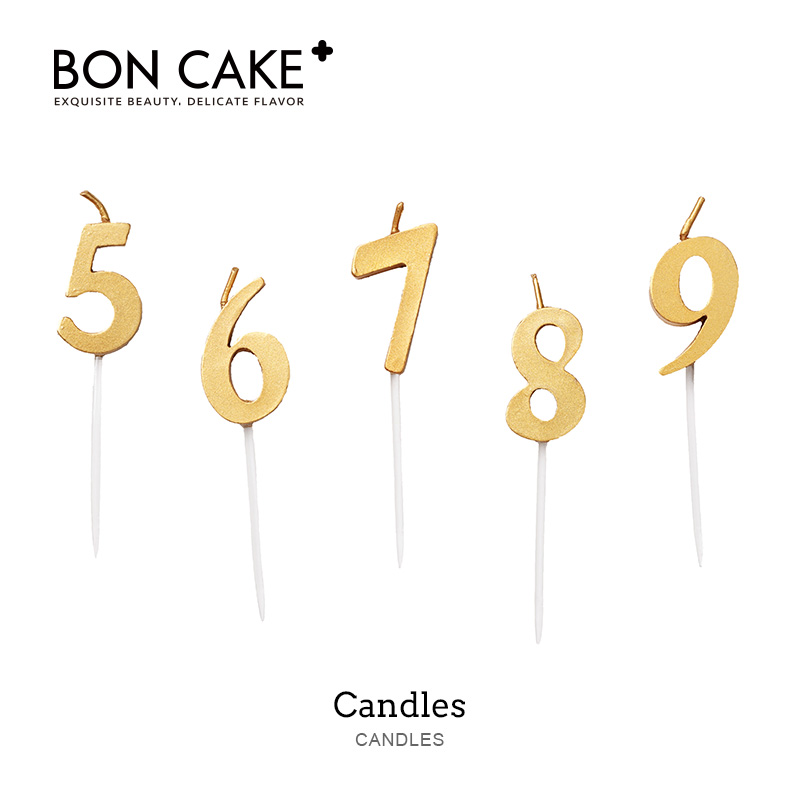 BON CAKE【数字蜡烛】金色蜡烛 彩虹生日蛋糕北京上海天津沈阳